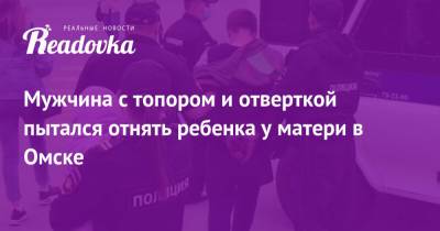 Мужчина с топором и отверткой пытался отнять ребенка у матери в Омске - readovka.news - Омск
