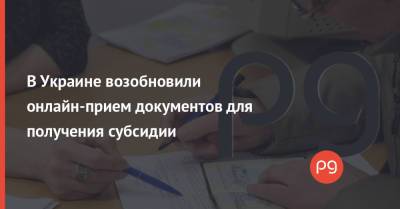 В Украине возобновили онлайн-прием документов для получения субсидии - thepage.ua