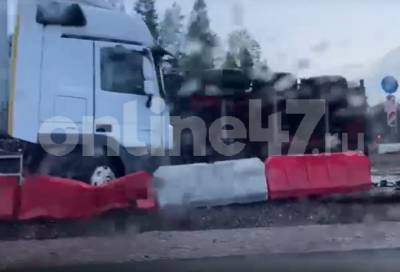Движение по трассе А-181 "Сканднавия" затруднено из-за столкновения грузовиков - online47.ru - Ленинградская обл. - р-н Выборгский