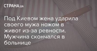 Под Киевом жена ударила своего мужа ножом в живот из-за ревности. Мужчина скончался в больнице - strana.ua - Киев