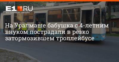 На Уралмаше бабушка с 4-летним внуком пострадали в резко затормозившем троллейбусе - e1.ru - Екатеринбург