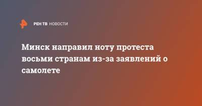София Сапегу - Минск направил ноту протеста восьми странам из-за заявлений о самолете - ren.tv - Норвегия - Англия - Бельгия - Эстония - Минск - Ирландия