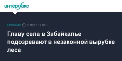 Главу села в Забайкалье подозревают в незаконной вырубке леса - interfax.ru - Москва - Забайкальский край - Забайкалье