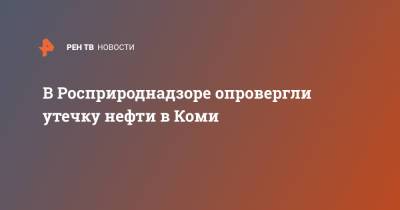 Светлана Радионова - В Росприроднадзоре опровергли утечку нефти в Коми - ren.tv - респ. Коми - Усинск