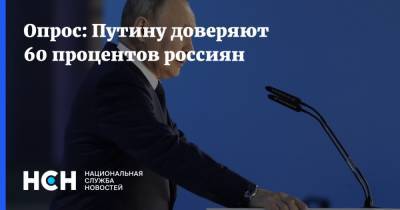 Владимир Путин - Опрос: Путину доверяют 60 процентов россиян - nsn.fm