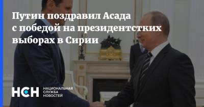 Владимир Путин - Башар Асад - Путин поздравил Асада с победой на президентстких выборах в Сирии - nsn.fm - Сирия
