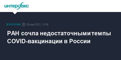 РАН сочла недостаточными темпы COVID-вакцинации в России - interfax.ru - Москва