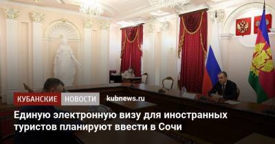 Леонид Слуцкий - Вениамин Кондратьев - Единую электронную визу для иностранных туристов планируют ввести в Сочи - kubnews.ru - Сочи - Краснодарский край