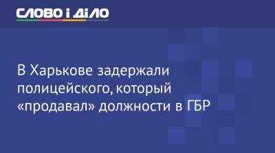 В Харькове задержали полицейского, который «продавал» должности в ГБР - ru.slovoidilo.ua - Харьков - Полтава