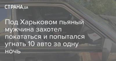 Под Харьковом пьяный мужчина захотел покататься и попытался угнать 10 авто за одну ночь - strana.ua - Харьков