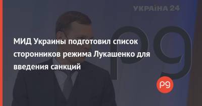 Александр Лукашенко - Евгений Енин - МИД Украины подготовил список сторонников режима Лукашенко для введения санкций - thepage.ua - Украина