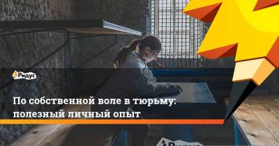 По собственной воле в тюрьму: полезный личный опыт - ridus.ru - Пермь