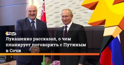 Дмитрий Песков - Александр Лукашенко - Михаил Метцель - Лукашенко рассказал, очем планирует поговорить сПутиным вСочи - ridus.ru - Сочи