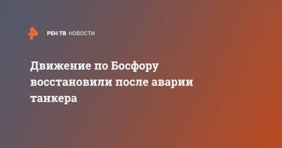 Движение по Босфору восстановили после аварии танкера - ren.tv - Турция - Стамбул