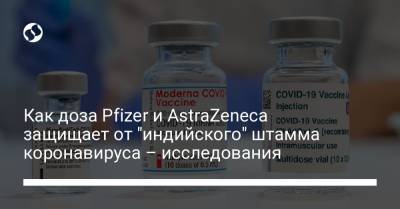 Как доза Pfizer и AstraZeneca защищает от "индийского" штамма коронавируса – исследования - liga.net - Англия