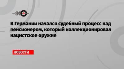 В Германии начался судебный процесс над пенсионером, который коллекционировал нацистское оружие - echo.msk.ru