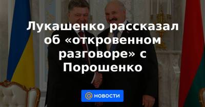 Петр Порошенко - Михаил Саакашвили - Лукашенко рассказал об «откровенном разговоре» с Порошенко - news.mail.ru - Грузия