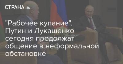 Владимир Путин - Александр Лукашенко - "Рабочее купание". Путин и Лукашенко сегодня продолжат общение в неформальной обстановке - strana.ua - Сочи