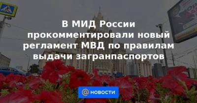 В МИД России прокомментировали новый регламент МВД по правилам выдачи загранпаспортов - news.mail.ru