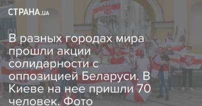 Светлана Тихановская - В разных городах мира прошли акции солидарности с оппозицией Беларуси. В Киеве на нее пришли 70 человек. Фото - strana.ua - Норвегия - Киев - Швеция - Берлин - Минск - Голландия
