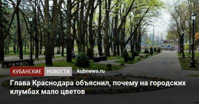 Евгений Первышов - Глава Краснодара объяснил, почему на городских клумбах мало цветов - kubnews.ru - Краснодарский край - Краснодар