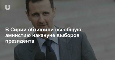 Башар Асад - Абдулл Абдулл - В Сирии объявили всеобщую амнистию накануне выборов президента - news.tut.by - Сирия