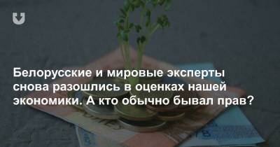 Белорусские и мировые эксперты снова разошлись в оценках нашей экономики. А кто обычно бывал прав? - news.tut.by