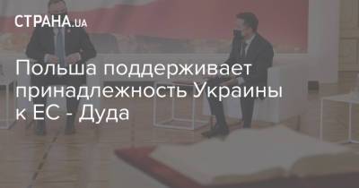 Владимир Зеленский - Анджей Дуда - Польша поддерживает принадлежность Украины к ЕС - Дуда - strana.ua - Украина - Эстония - Польша - Литва - Варшава - Латвия