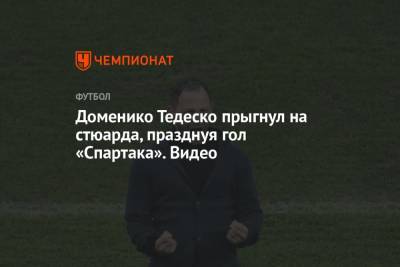 Сергей Иванов - Доменико Тедеско - Доменико Тедеско прыгнул на стюарда, празднуя гол «Спартака». Видео - championat.com - Москва - Тула - Ростов-На-Дону