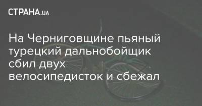 На Черниговщине пьяный турецкий дальнобойщик сбил двух велосипедисток и сбежал - strana.ua - Киев - Черниговская обл. - Донецкая обл.