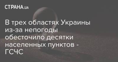 В трех областях Украины из-за непогоды обесточило десятки населенных пунктов - ГСЧС - strana.ua - Гсчс