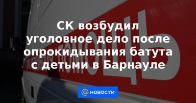 СК возбудил уголовное дело после опрокидывания батута с детьми в Барнауле - news.mail.ru - Барнаул - Алтайский край