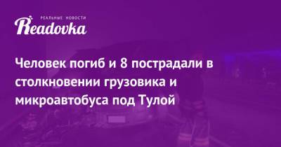 Человек погиб и 8 пострадали в столкновении грузовика и микроавтобуса под Тулой - readovka.news - Крым - Тула - Тульская обл.