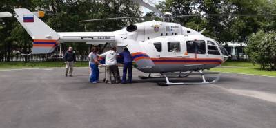 Санитарный вертолет эвакуировал из ТиНАО пожилую пациентку с инсультом - vm.ru - Москва