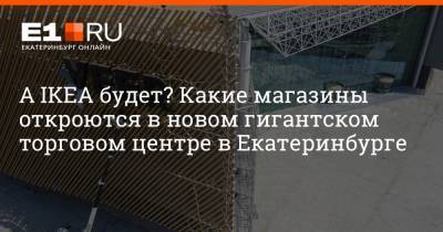 А IKEA будет? Какие магазины откроются в новом гигантском торговом центре в Екатеринбурге - e1.ru - Екатеринбург