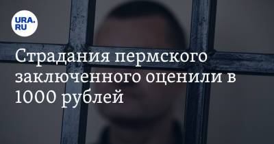 Страдания пермского заключенного оценили в 1000 рублей - ura.news - Пермский край