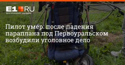 Пилот умер: после падения параплана под Первоуральском возбудили уголовное дело - e1.ru - Екатеринбург - Уральск - Первоуральск