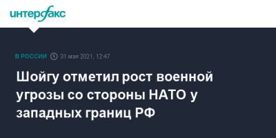 Сергей Шойгу - Шойгу отметил рост военной угрозы со стороны НАТО у западных границ РФ - interfax.ru - Москва