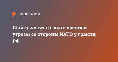 Сергей Шойгу - Шойгу заявил о росте военной угрозы со стороны НАТО у границ РФ - ren.tv - Россия - Калининградская обл.