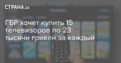 ГБР хочет купить 15 телевизоров по 23 тысячи гривен за каждый - strana.ua
