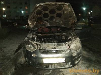 В Слониме горел автомобиль. Поврежден моторный отсек - grodnonews.by