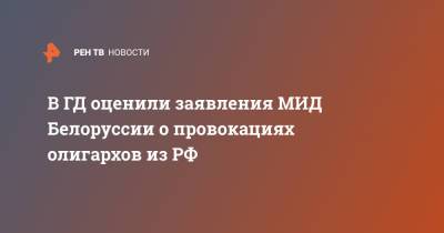 Владимир Макей - Виктор Водолацкий - В ГД оценили заявления МИД Белоруссии о провокациях олигархов из РФ - ren.tv - Англия - Минск