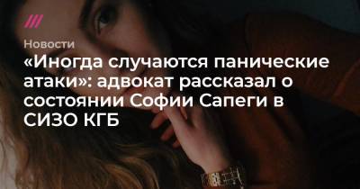 Владимир Путин - Роман Протасевич - София Сапеги - «Иногда случаются панические атаки»: адвокат рассказал о состоянии Софии Сапеги в СИЗО КГБ - tvrain.ru - Вильнюс - Минск