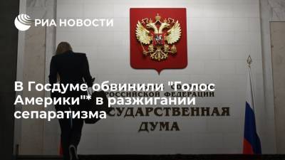 Василий Пискарев - В Госдуме обвинили "Голос Америки"* в разжигании сепаратизма - ria.ru - Москва - Россия - США