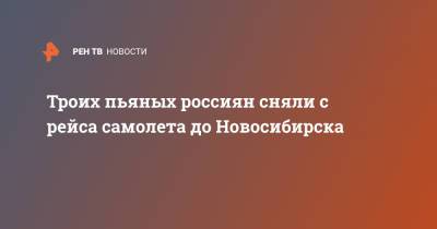 Троих пьяных россиян сняли с рейса самолета до Новосибирска - ren.tv - Новосибирск - Челябинская обл. - Свердловская обл. - Петропавловск-Камчатский
