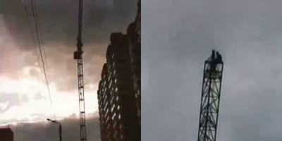 На строительный кран в Одессе залез ветеран АТО, его передали на поруки бывшим сослуживцам - ТЕЛЕГРАФ - telegraf.com.ua - Киев - Одесса - Харьков