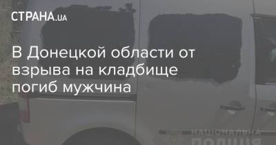 В Донецкой области от взрыва на кладбище погиб мужчина - strana.ua - Горловка - Донецкая обл.