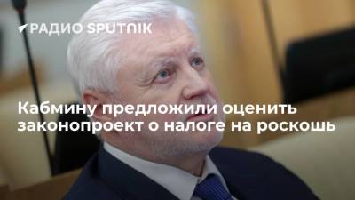 Сергей Миронов - Кабмину предложили оценить законопроект о налоге на роскошь - smartmoney.one