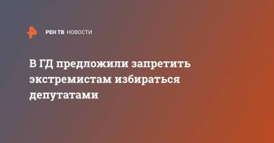 В ГД предложили запретить экстремистам избираться депутатами - ren.tv
