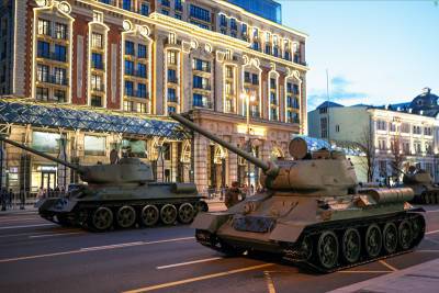 Видео приготовлений к репетиции Парада Победы в Москве - tvc.ru - Москва